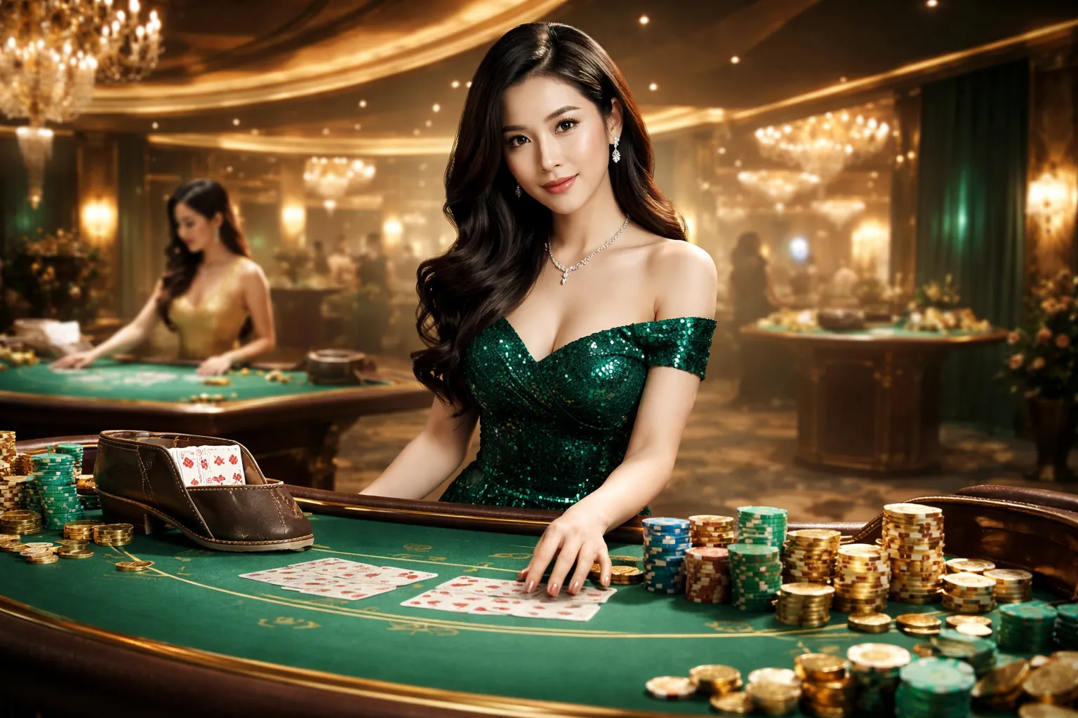Hình ảnh an toàn cá cược trực tuyến với các biểu tượng bảo mật trên nền xanh lá cây và vàng